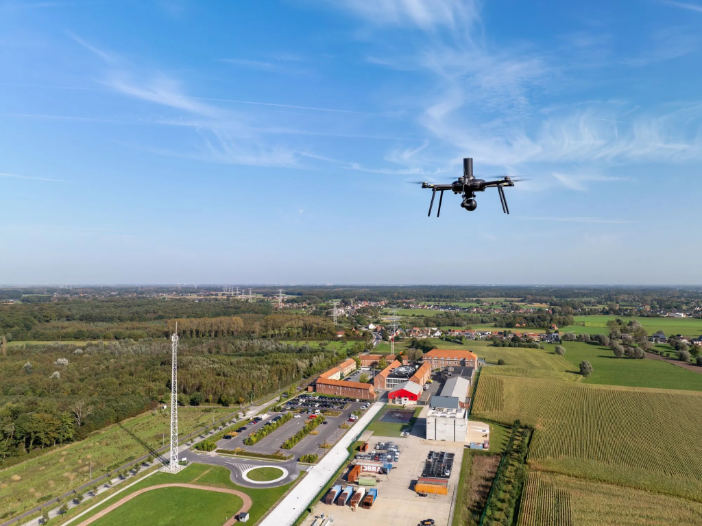 BVLOS drone flying on a mission