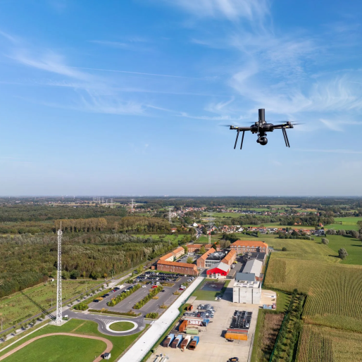 BVLOS drone flying on a mission